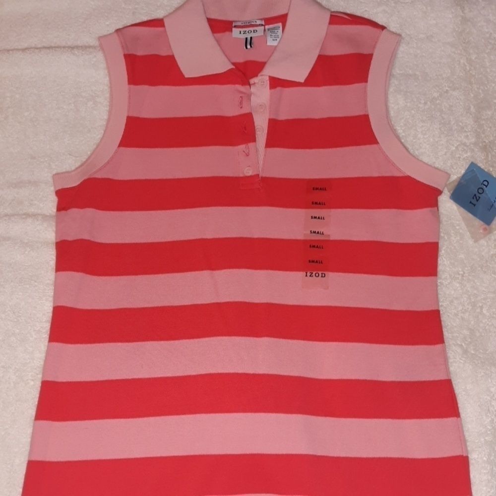 NWT Izod Sleeveless Polo Shirt Santa Barbara Small